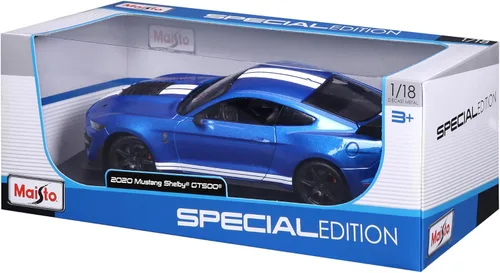 Vista 9 de Maisto 1:18 Edición Especial 2020 Mustang Shelby GT500, naranja, azul surtidos