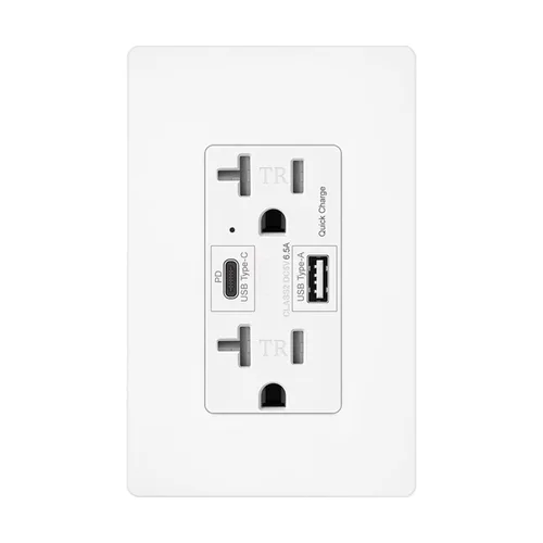 Vista 8 de Micmi Toma USB C + A PD de 65 W GaN + receptáculo de entrega de energía de 6.5 A con puertos tipo A y tipo C, 125 voltios resistente a