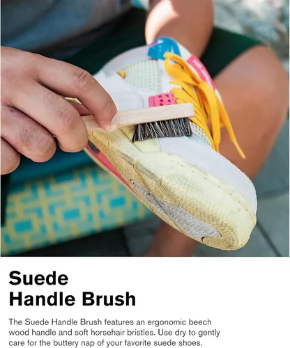 Vista 4 de Jason Markk Quick Clean & Suede - Kit de limpieza de 4 piezas, cepillo de gamuza y borrador de manchas, espuma lista para usar y cepillo delicado