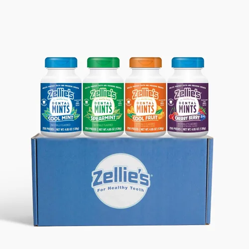 Vista 11 de Zellie's Mentas 100% xilitol de cereza para el aliento Sin aspartamo, sin gluten, mentas veganas y kosher (250 unidades - Paquete de 1)