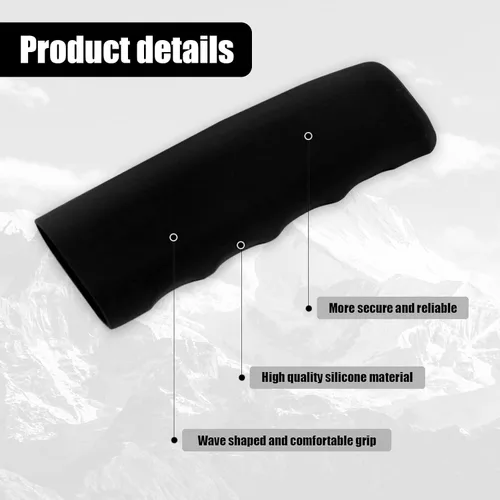 Vista 6 de QODOLSI 1 funda para manija de freno de mano para automóvil, 4.8 x 1.65 x 1.41 pulgadas, fundas de freno de estacionamiento antideslizantes