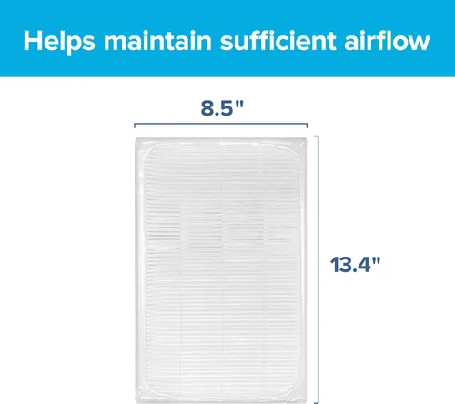 Vista 2 de Filtrete Filtro purificador de aire para habitación F2, True HEPA Premium Allergen, Bacterias and Virus, 13 in. x 8.2 in., paquete de 2, funciona
