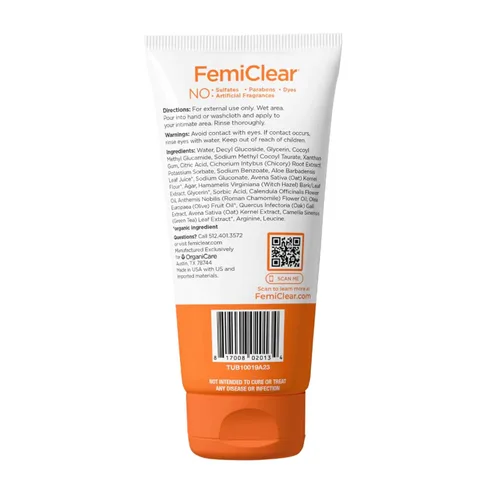 Vista 9 de FemiClear Lavado diario femenino calmante – Lavado de cuidado femenino para picazón y piel irritada, productos de higiene femenina, esenciales