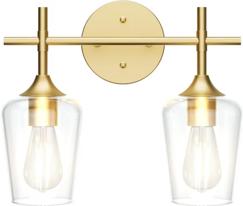 Vista 16 de Ralbay Juego de 2 apliques de pared negros mate para baño, pantalla de vidrio transparente, apliques negros para decoración del hogar, baño, cocina