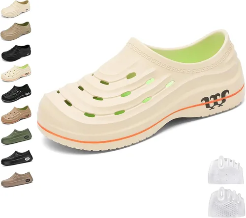 Vista 13 de Armadillo Zuecos para mujeres y hombres, zapatos de chef Armadillo, zuecos cómodos antideslizantes, zapatos de chef para mujeres y enfermeras