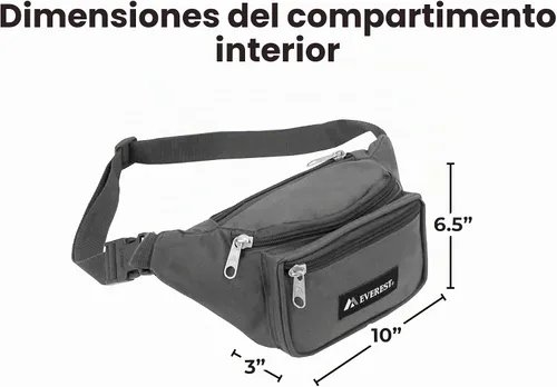 Vista 4 de Everest Signature Riñonera - Medium, Negro -, Signature Riñonera - Medium
