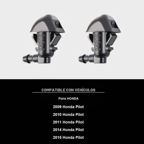 Vista 6 de Kit de boquillas para limpiaparabrisas compatible con Honda Pilot 2009 2010 2011 2014 2015, con conector de chorro de lavado y manguera de líquido