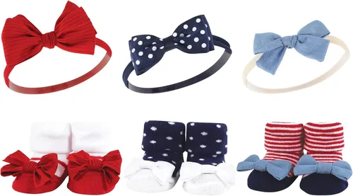 Vista 44 de Hudson Baby Conjunto de regalo de diadema y calcetines para niña