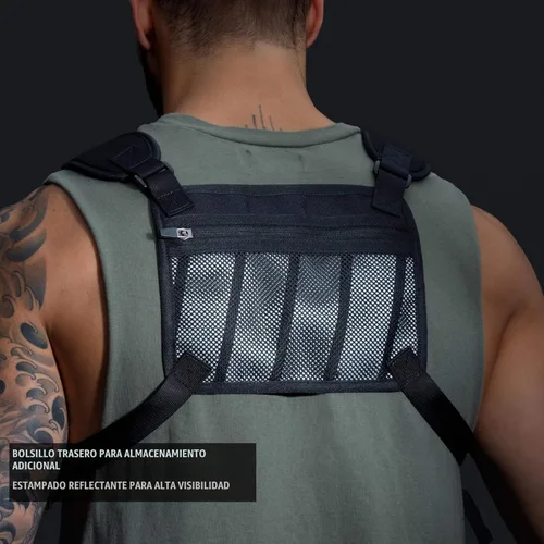 Vista 6 de MVRK Mochila de pecho resistente al agua - Chaleco para correr para entrenamientos, soporte para teléfono para correr, almacenamiento adicional