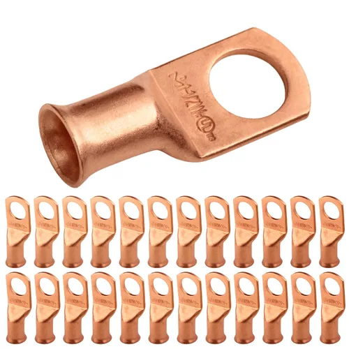 Vista 46 de SELTERM - 5 terminales de anillo resistentes para cable de batería, calibre 1/0 AWG, pernos de 1/2 pulgadas, terminales de calibre 0, ojales