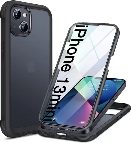Vista 113 de Miracase - Funda magnética para iPhone 13 Pro Max de 6.7 pulgadas (compatible con MagSafe), transparente, completo, protector de pantalla de vidrio