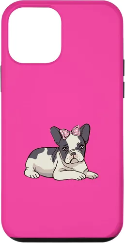 Vista 12 de iPhone 15 Francés Bulldog Francés Perro Cachorro Lindo Arco Mascota Cachorros Amor Caso