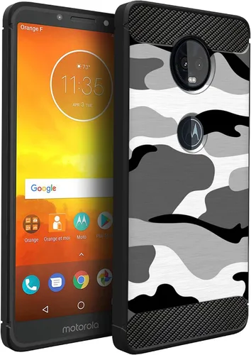 Vista 13 de CasesOnDeck - Funda ajustable compatible con Motorola Moto Z4 / Moto Z4 Play, fibra de carbono, protección contra golpes y caídas, TPU flexible