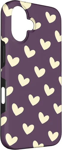 Vista 3 de Yellow Heart Pattern Minimalist Love Case for iPhone 16