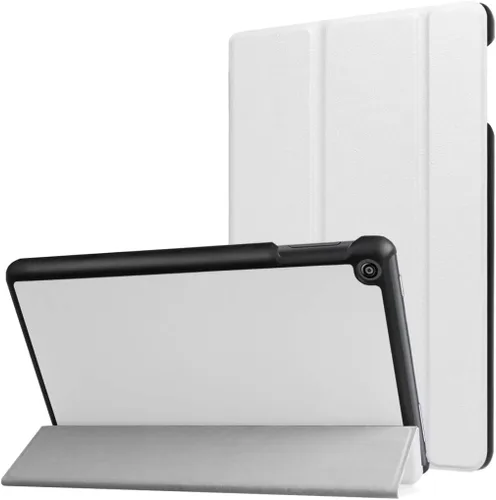 Vista 11 de Funda para tablet Amazon Kindle Fire HD8 6ª 7ª 8ª generación (versión 2016/2017/2018), funda de piel ligera con soporte folio ultradelgado