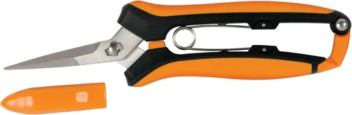 Vista 15 de Fiskars 399241-1002 Tijeras de podar con micro puntas, cuchillas antiadherentes, 2 unidades, naranja