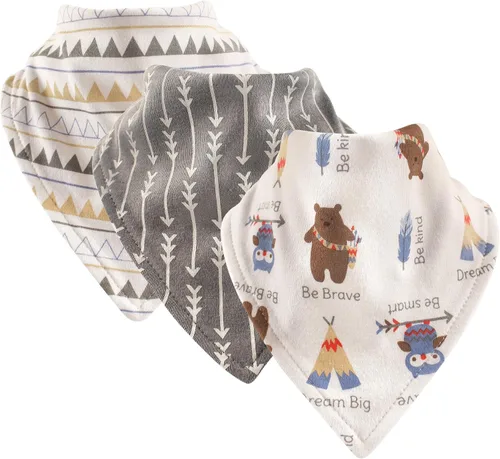 Vista 4 de Luvable Friends Unisex Baby Cotton Bandana Bibs
