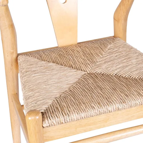 Vista 10 de Boraam Sillas de comedor Wishbone - Juego de 2 - Acabado natural