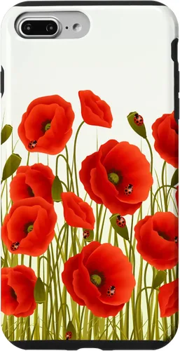 Vista 11 de iPhone 13 Rojo Amapolas Flores En Un Campo Caso