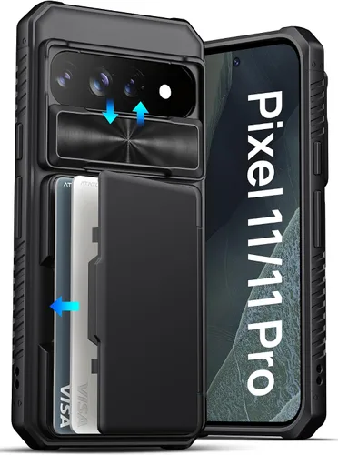 Vista 46 de ATATOO Funda tipo cartera para Google Pixel 10 Pro XL, tarjetero integrado (3-5 tarjetas) [bloqueo RFID] y cubierta de cámara deslizante, protección