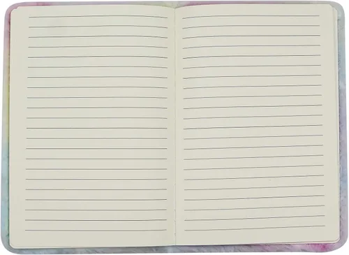 Vista 5 de JUMISEE Lindo cuaderno de felpa de alpaca colorido y mullido diario de escritura para niños y niñas, papel rayado de 160 páginas