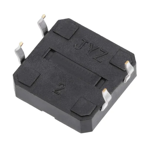 Vista 3 de uxcell 0.472x0.472x0.169 in Panel Mini PCB Interruptor de botón táctil momentáneo DIP Negro, Gris 10PCS