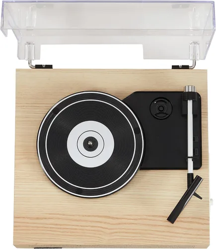 Vista 5 de Tocadiscos Crosley CR6042A-NA Scout de 3 velocidades con Bluetooth y bocinas integradas, color natural