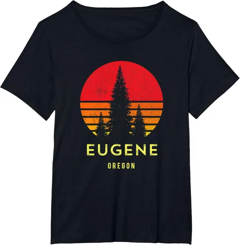Vista 28 de Camiseta Eugene Oregon, Negro, S