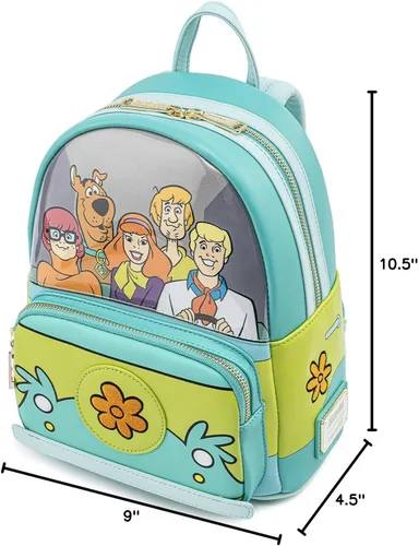 Vista 6 de Loungefly Scooby Doo Mystery Machine - Bolso de hombro con doble correa para mujer, Multi, Classic