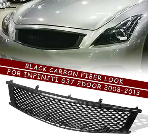 Vista 5 de Parrilla de parachoques delantero para Infiniti G37 2008-2013 Q60 2014-2016 Coupe 2 puertas