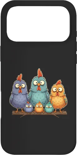 Vista 22 de Chicken: My Cluck Crew, Three Big Hens + Four Tiny Chicks Case for iPhone 16