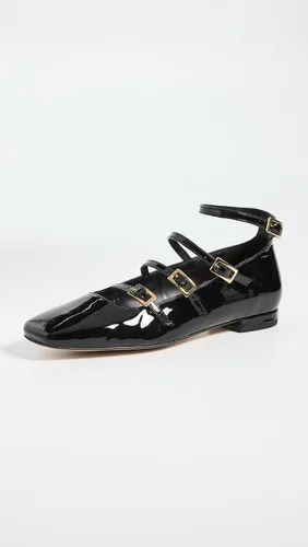 Vista 2 de Alohas Zapatos planos de ballet de cuero negro Luke Onix para mujer