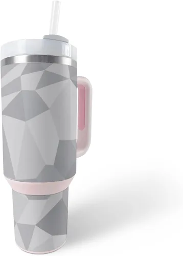 Vista 16 de MightySkins Skin - Vaso de vinilo compatible con Stanley The Quencher H2.0 FlowState de 40 onzas, diseño de mármol de albaricoque, protectora