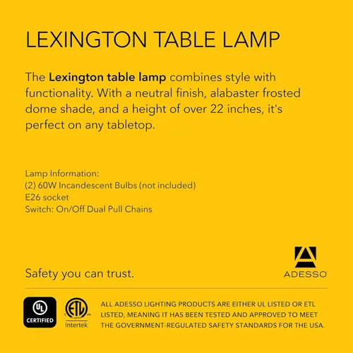 Vista 7 de Adesso Lexington - Lámpara de mesa