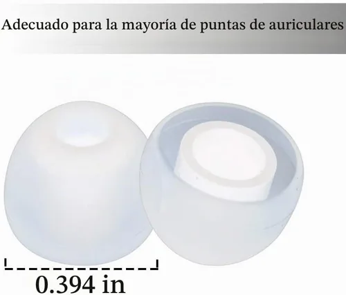 Vista 2 de Bluecell 10 pares pequeños de silicona de color transparente de repuesto para Audio-Technica Skullcandy Monster Sony Ultimate Ears Sharp Sennheiser