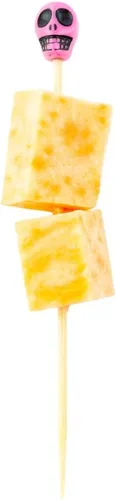 Vista 30 de Restaurantware Brochetas de bambú de 6 pulgadas, 1000 palillos de alimentos desechables, hamburguesas integradas, dibujos animados, sostenibles