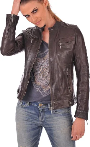 Vista 2 de Chaqueta de piel de cordero para mujer
