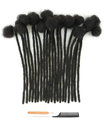 Vista 13 de Extensiones de rastas de cabello humano Cypsin de 6 pulgadas, 60 hebras, 0.2 cm de ancho, 100% cabello humano, extensiones de rastas permanentes