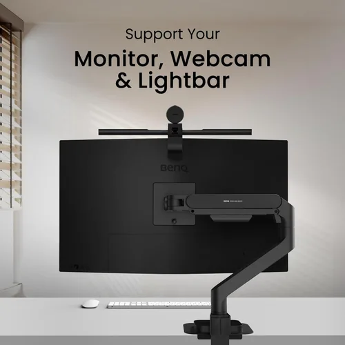 Vista 10 de BenQ BSH01 Ergo Brazo de Monitor - Soporte de Monitor con Resorte de Gas para Pantallas de hasta 45'' y 44 libras, Instalación Rápida, Sin Descenso