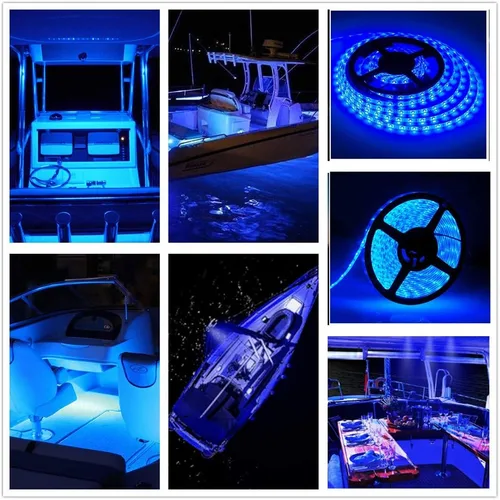 Vista 8 de Tira de luces LED para lancha, 32.8 pies, luces LED de pontón marino, luz interior de barco impermeable, luces debajo del túnel, luz de cubierta