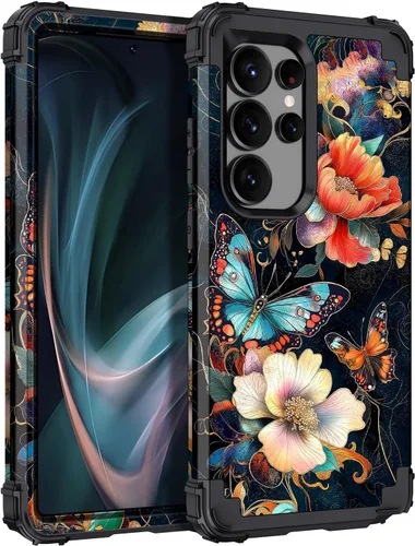 Vista 20 de Miqala Funda para Galaxy S24 5G, brilla en la oscuridad, tres capas, resistente, a prueba de golpes, protección completa, parachoques de plástico