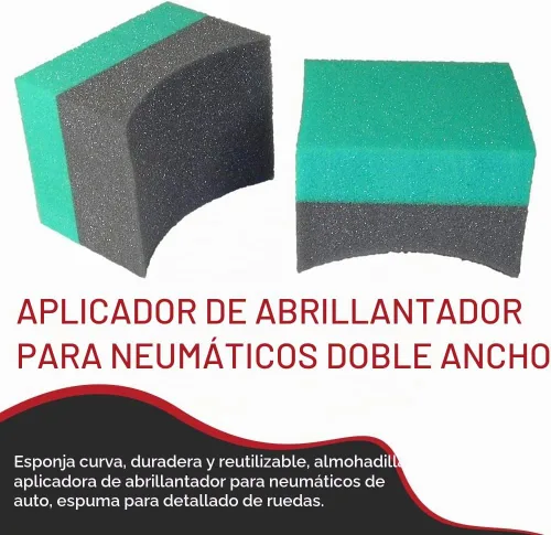 Vista 2 de Hi-Tech Paquete de 12 aplicadores de vendaje de neumáticos, duraderos y reutilizables, contorneados para brillo de neumáticos y esponja para vestir
