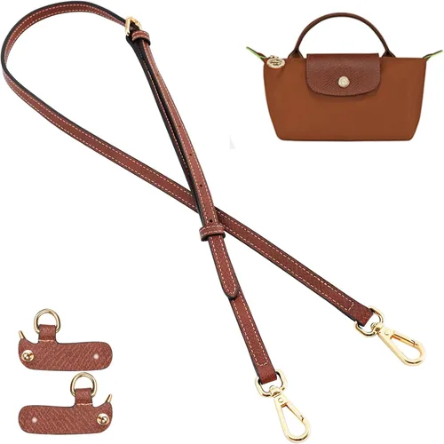 Vista 34 de Jiesinlov Correa de Hombro de Cuero para Bolso de Repuesto, Kit de Conversión Ajustable para Bandolera Compatible con Mini Bolso Antracita