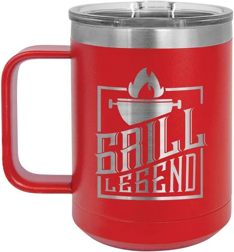Vista 9 de Grill Legend - Taza de café (15 oz), color negro