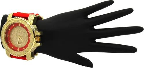 Vista 5 de Techno Pave Hip Hop Inspired Mens Bling-ed Out Watch - 52mm Case Size - Quartz Movement