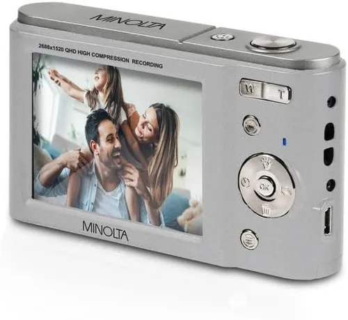 Vista 4 de Minolta Cámara digital MND20 de 44 MP - Video Ultra HD de 2.7K, zoom digital 16X, estabilización antivibración, lapso de tiempo, detección facial