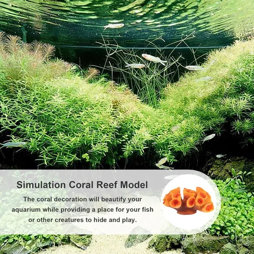 Vista 2 de Ipetboom Acuario Arrecife de Coral Ornamento Resina Peces Plantas de acuario Peces Habitat Paisaje Subacuático Plantas de Mar Modelo para Betta Fish