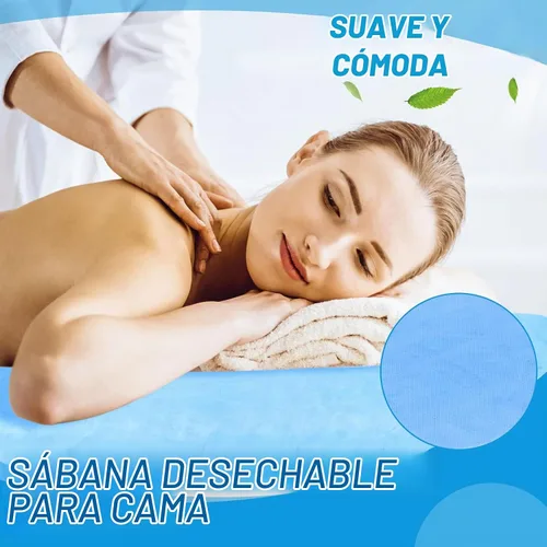 Vista 6 de Oudain 50 sábanas bajeras desechables con elástico, impermeables, a prueba de aceite, 39 x 87 pulgadas, fundas desechables para cama de masaje, spa