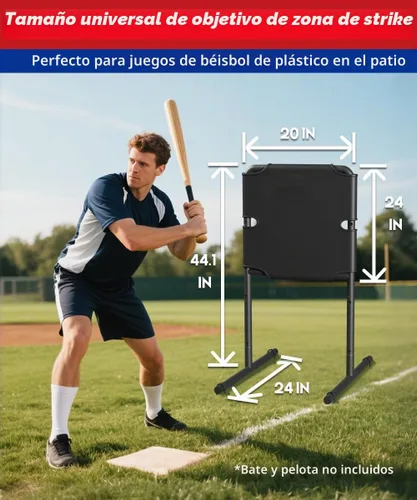 Vista 2 de Garbuildman Baseball Strike Zone Target para bolas de plástico, marco de metal portátil para lanzar y golpear herramienta de entrenamiento