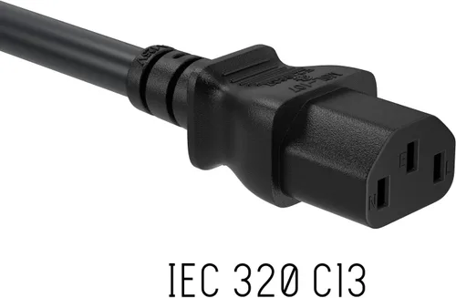 Vista 4 de IEC320 C13 a NEMA 5-15P - Cable de alimentación universal de 1 pie y 18 AWG, compatible con computadoras, monitores, impresoras y televisores